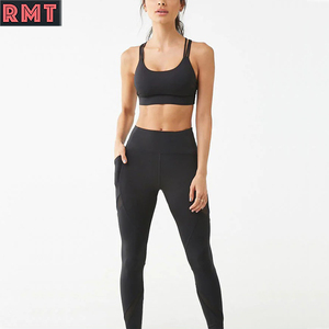 Vêtements de yoga pour femmes Vente en gros <span class=keywords><strong>Logo</strong></span> personnalisé 3 bretelles Dos croisé Fitness Workout Training Bra Gym Tops Women - Product Image 6
