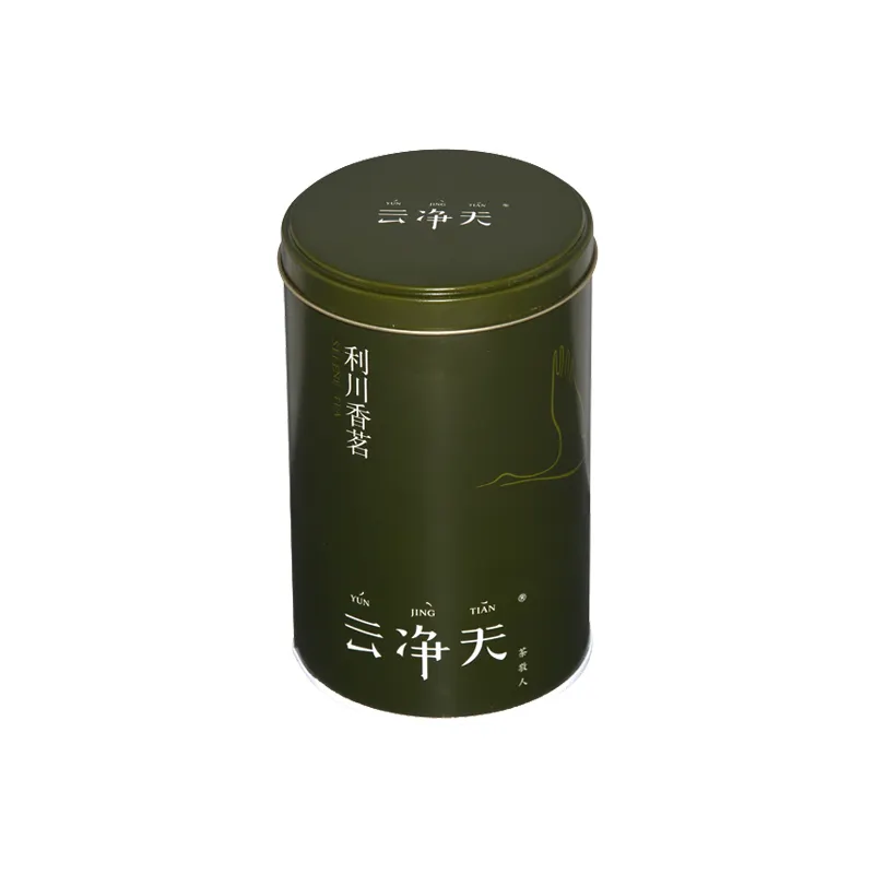 Latas de té de color redondo para embalaje de estaño de metal de fábrica, lata de diseño personalizado de 4 oz para embalaje de té, caja de café de metal