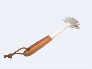 Brosse en bambou écologique Brosse de nettoyage pour casseroles avec manche en bambou - Product Image 3