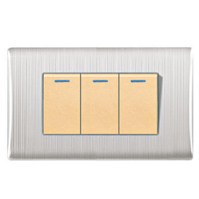 US Standard One-way Luxury Light Switch High-power 3 Gang Wall Switch