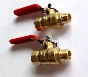 High quality 1/4 & 3/8 & 1/2 pneumatic cheap small mini brass ball valve for water air oil and gas brass ball valve factory