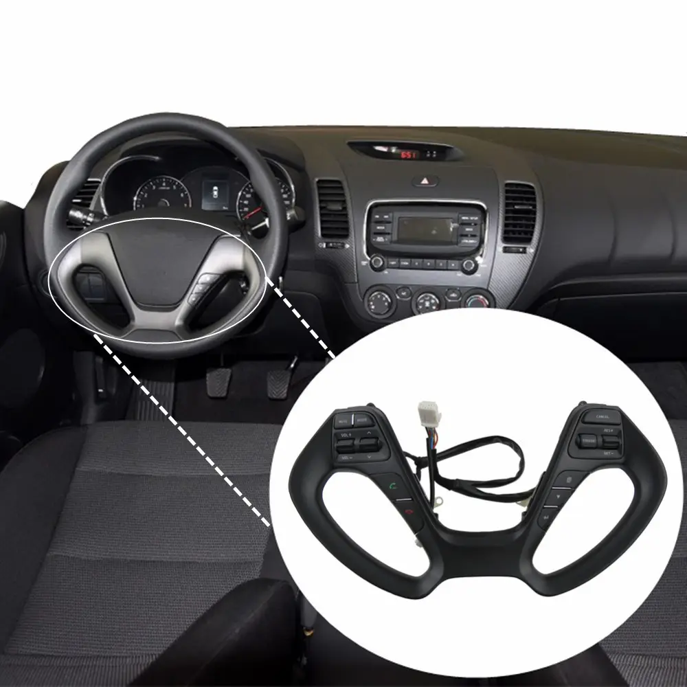 steering wheel buttons for Kia K3 /K3S buttons Navigation Player Cruise Control steering wheel switch car accessories
