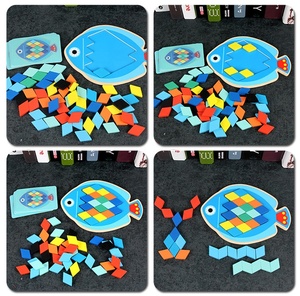 3D DIY educational wooden fish <span class=keywords><strong>Puzzle</strong></span> assemble game animal blocks <span class=keywords><strong>Puzzle</strong></span> wooden toy - Product Image 5
