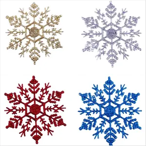 Christmas Winter Snowflakes Ornaments Pendant Hanging Artificial Snow Christmas Tree House Decoration