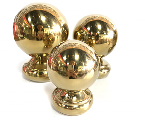 Bola de pasamanos de acero inoxidable de Color dorado de 100mm, esferas de acero Ss304 huecas para decoración de escaleras de valla, soldadura ASI incluida