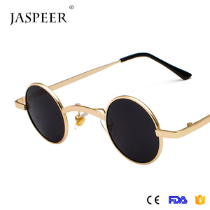 Jaspeer <span class=keywords><strong>sol</strong></span> nuevo Príncipe rock pequeñas gafas de <span class=keywords><strong>sol</strong></span> ronda vintage metal Steampunk sunglass - Product Image 2