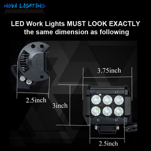 Fuera de la carretera cubre 4 "Negro cubierta de la lente para LED Barra de luz de trabajo lámpara de la niebla - Product Image 6