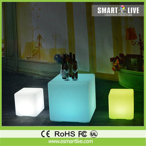 El cómodo y práctico cubo de led; iluminado led presidente cubo asientos al aire libre; led silla de la boda - Product Image 1