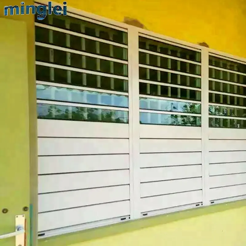 Minglei Buy replacing Aluminium blinds sash windows frames prices sale shutter window jalousie window