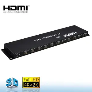 حار بيع 10 منفذ 4K مقسم الوصلات البينية متعددة الوسائط وعالية الوضوح (HDMI) 1x10 V1.4 مقسم الوصلات البينية متعددة الوسائط وعالية الوضوح (HDMI) 1 في 10 من مع EDID