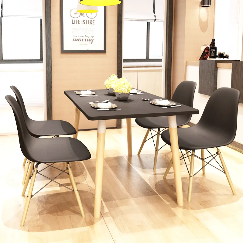 Conjunto de comedor de alta calidad, diseño moderno, mesa de comedor de estilo Simple y sillas