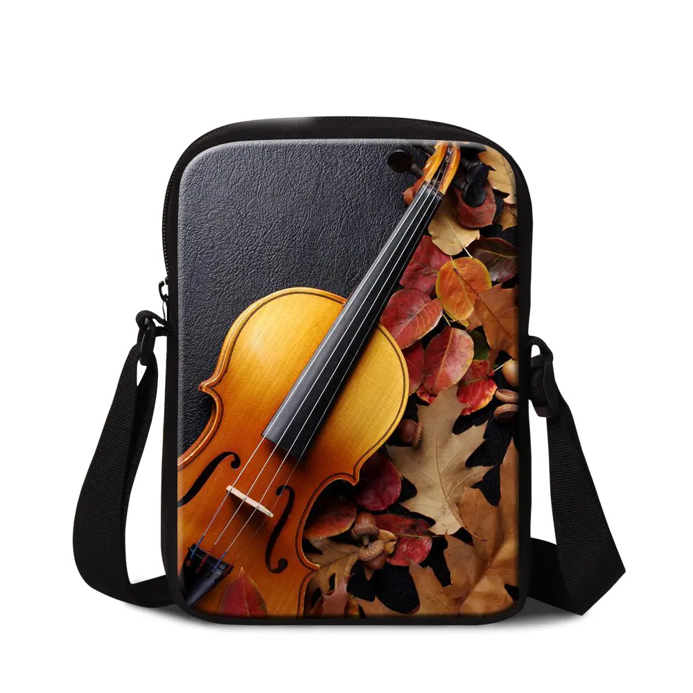 Nhà Sản Xuất OEM Bán Buôn Tùy Chỉnh Violin In Polyester Phụ Nữ Mini Shoulder Giá Rẻ Satchel Messenger Bag Cross Body Bag
