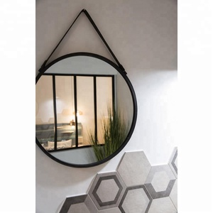 Decorative Black Metal Barber Wall Round Mirror Miroir <strong>Noir</strong> Miroir <strong>Noir</strong> Rond - Product Image 4