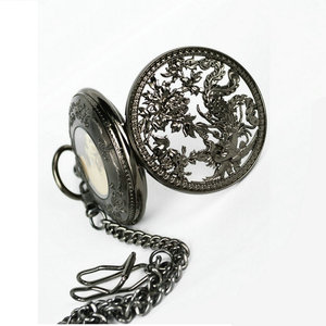 Montre de <span class=keywords><strong>poche</strong></span> <span class=keywords><strong>Vintage</strong></span> en Bronze, Phoenix, automatique et mécanique, squelette, porte-bonheur, 2019 - Product Image 4