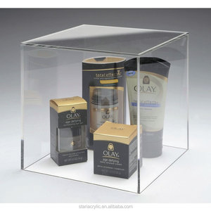 Boîte de présentation en acrylique transparent <span class=keywords><strong>pour</strong></span> objets de collection, objets d'art, objets ornementaux, casques de sport, boîte de présentation en cube, support, <span class=keywords><strong>vitrine</strong></span> 10x10x10 - Product Image 2