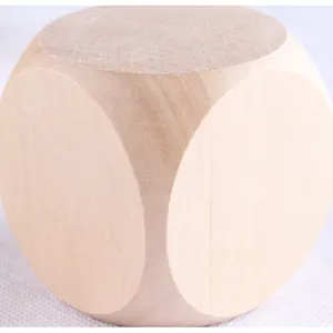 8厘米木材空白骰子立方体木材圆角木立方体