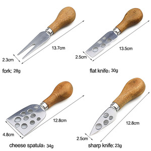Acacia maniglia 4pcs formaggio da taglio set di coltelli - Product Image 2