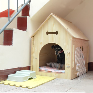 Holz-Hundehütte zum Selbstaufbau Outdoor-Hundehaus Holzhaus Winter-Villa Holz-Hundehütte Zwinger Haustiernest - Product Image 3