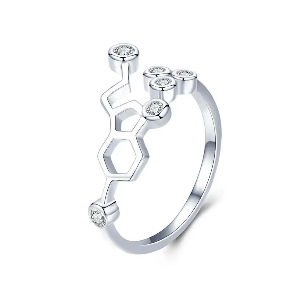 BAGREER SCR433 S925 الفضة الكورية تصميم فريد خاتم المرأة مخصص حزب الدائري تشيكوسلوفاكيا حجر الماس والمجوهرات
