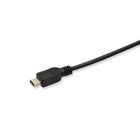 1ft Mini USB macho a 3,5mm Jack hembra Cable de Audio Cable activo Clip Mic micrófono adaptador de Cable de transferencia de Audio negro CN;GUA