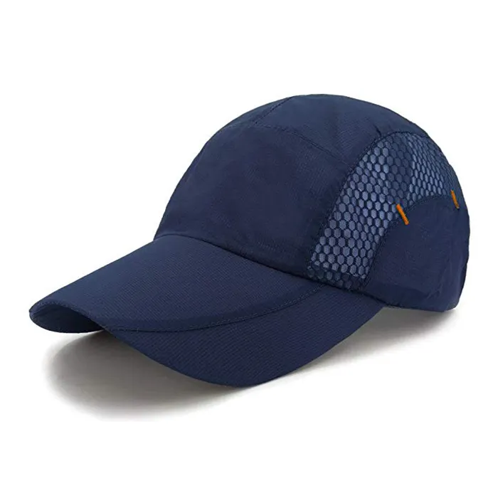 Quick Dry Sports Cap Unisex Sun Hat Summer UV Protection Outdoor Cap 100 High Quality Polyester Running Navy Blue Hat