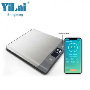 Báscula Digital inteligente de acero inoxidable para cocina, dispositivo de medición de calorías para uso doméstico, 5kg, con aplicación