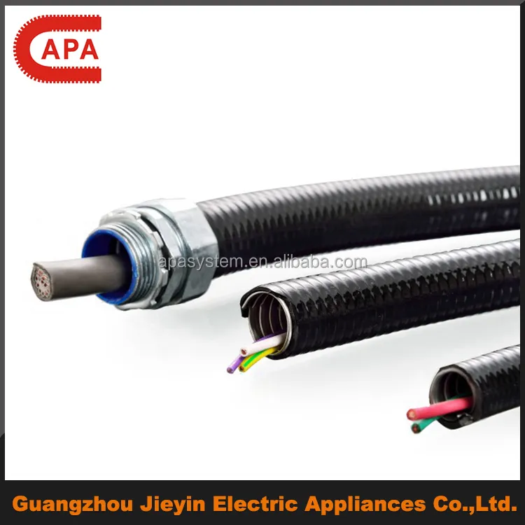 Galvanized Metal flexible conduit/hose/pipe/tube with PVC sheath in Guangzhou(PT706)