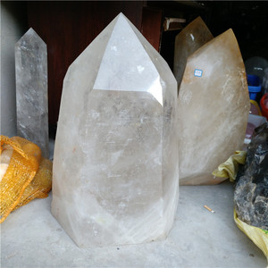 Varinhas de cristal de pedra natural, varinhas de cristal transparentes de quartzo