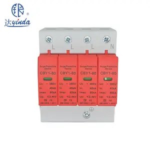 65ka 80ka 100ka 220 v tăng thiết bị bảo vệ 60ka toàn bộ nhà điện suppressor ac spd dc b + c series chuyển mạch điện áp bảo vệ