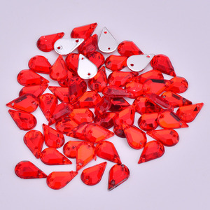 Nieuwe Ontwerp 6*10mm Naaien Clear <span class=keywords><strong>Crystal</strong></span> AB Drop Flat Back Kristallen Naaien Op Acryl Steentjes Voor DIY kleding Ambachten