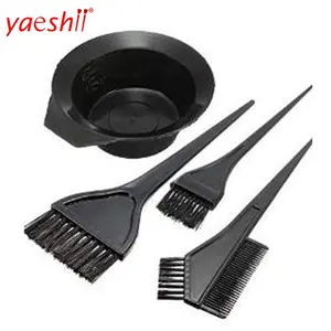 Yaeshii OEM/ODM Nhựa 4 Cái Salon Tóc Nhuộm Màu Bàn Chải Chải Bát Coiffure Công Cụ Tạo Kiểu Bền Tóc Bàn Chải