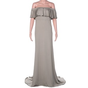 Women's Fashion Maternity Dress Sexy Off Shoulder Flounce Pregnant Women Dress <strong>Pregnancy</strong> <strong>Clothes</strong>