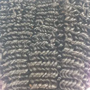 Nova Chegada cabelo brasileiro barato fechamento de renda para as mulheres negras tranças de crochê com cabelo encaracolado malaio humano cor natural preto