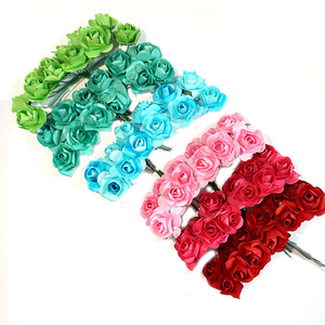 Thiết Kế Mới 144 Cái Giá Rẻ Bán Buôn Nhân Tạo Hoa Giấy Để Trang Trí <span class=keywords><strong>DIY</strong></span> Vòng Hoa Handmade Little 1.5 2 2.5 Cm - Product Image 1