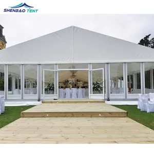 Outdoor Beurs Tent Grote Luxe Pvc Witte Commerciële Magazijnen Huwelijksfeest Feesttent Kerktent Voor Evenementen