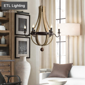 Lustre <span class=keywords><strong>en</strong></span> <span class=keywords><strong>bois</strong></span> à deux niveaux <span class=keywords><strong>en</strong></span> forme <span class=keywords><strong>de</strong></span> <span class=keywords><strong>tonneau</strong></span> à <span class=keywords><strong>vin</strong></span>, luminaire suspendu vintage - Product Image 4
