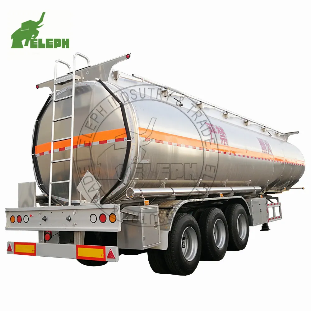 3 akslar Yakıt Tankeri Ham Petrol Alüminyum Tank Römork