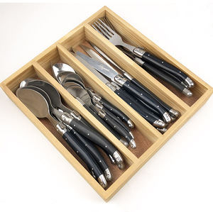 Service de <span class=keywords><strong>couverts</strong></span> <span class=keywords><strong>Laguiole</strong></span> en <span class=keywords><strong>inox</strong></span> 16/24 pcs avec coffret en bois - Product Image 1