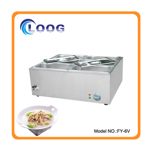 Equipo de restaurante 6 Pote Húmedo Bien Bain Marie Comida Caliente - Product Image 1