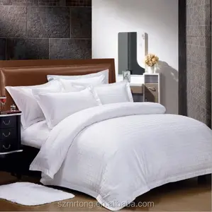 Parure de lit avec drap de lit/housse de lit/oreiller/taie d'oreiller, ensemble de literie en <span class=keywords><strong>lin</strong></span> pour hôtel - Product Image 1