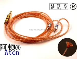 Aton 7N kabel HIFI OCC tembaga kemurnian tinggi dengan ukuran dalam MMCX 0.78mm0.75