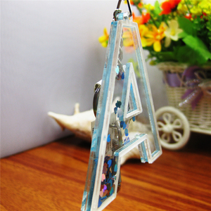 CNC Cut-llavero de corazón personalizado, respetuoso con el medio ambiente, llavero con letra, Keyholder, llavero con purpurina