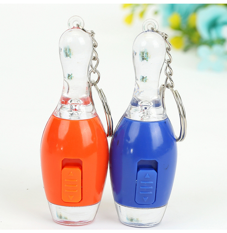 Новинка светящийся мини-брелок для ключей в форме боулинга со светодиодной подсветкой