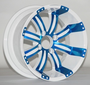 China einzigartige bunte 10 12 14 Zoll blaue Farbe Maschinen räder mit bester Qualität und Preis 12 Zoll Auto Leichtmetall felgen - Product Image 4