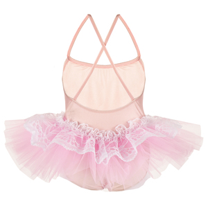 Vestido Tutú de Ballet de Algodón y Spandex <span class=keywords><strong>Rosa</strong></span> Personalizado para Niñas, Traje de Baile Económico para Entrenamiento - Product Image 4