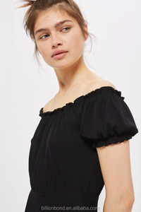 Apagado-hombro Petite Bardot <span class=keywords><strong>Skater</strong></span> Vestido de las niñas Sexy Burbuja de Algodón Vestido Ocasional de <span class=keywords><strong>la</strong></span> Manga - Product Image 3