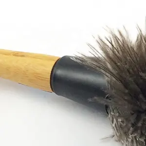 ESD Vendita Calda A Buon Mercato Nero Naturale Ostrich Feather Duster Con Manico Di Bambù