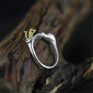 Diseño ajustable colibrí plata 8925 anillo - Product Image 5
