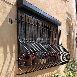 <span class=keywords><strong>Grille</strong></span> de sécurité décorative <span class=keywords><strong>en</strong></span> <span class=keywords><strong>fer</strong></span> forgé pour fenêtre, design pour l'extérieur - Product Image 1