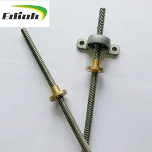 Oem customized yd aluminum bronze plastic tr tr16 16mm machine leadscrew ansi tr16 flange square round drilling milling maching tr16 series customised trapezoidal screw tr8 tr10